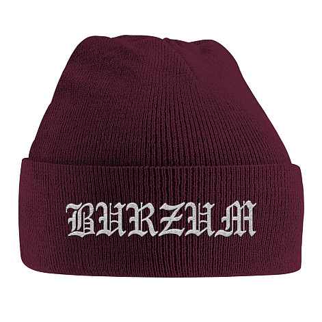 Burzum winter beanie cap, Logo Grey/Maroon, unisex