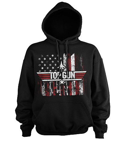 Top Gun mikina, America Hoodie Black, men´s