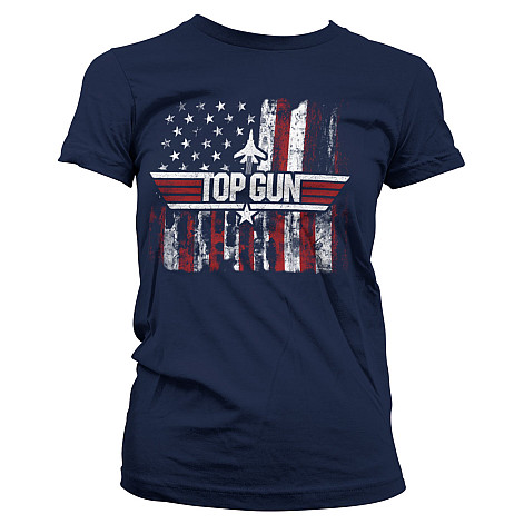 Top Gun t-shirt, America Girly Navy Blue, ladies