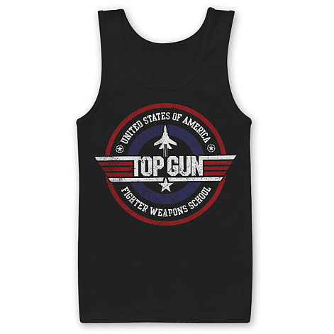 Top Gun tank top, Fighter Weapons School Black, men´s