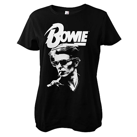 David Bowie t-shirt, Smoking Portrait Girly Black, ladies