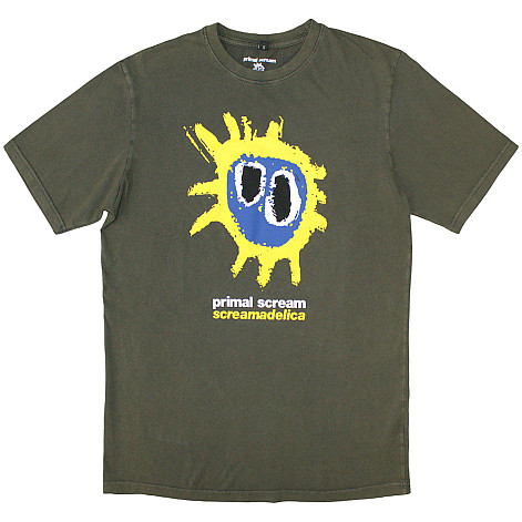 Primal Scream t-shirt, Screamadelica Stone Wash Green, men´s