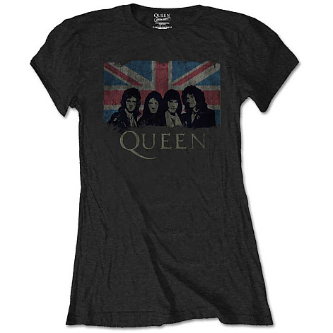 Queen t-shirt, Union Jack Vintage Girly, ladies