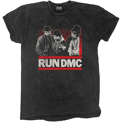 Run DMC t-shirt, Gradient Bars Dip-Dye Black, men´s