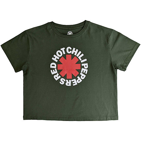 Red Hot Chili Peppers crop t-shirt, Classic Asterisk Green, ladies