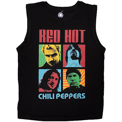 Red Hot Chili Peppers tank top, Portrait Photos Black, men´s