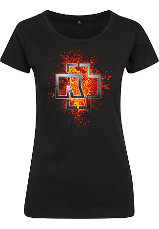 Rammstein t-shirt, Lava Logo BP Black, ladies