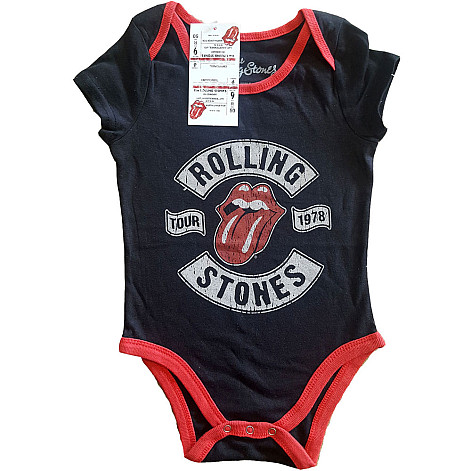 Rolling Stones baby body t-shirt, US Tour 1978 Red, kids