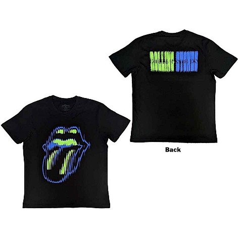 Rolling Stones t-shirt, Distorted Tongue BP Black, men´s