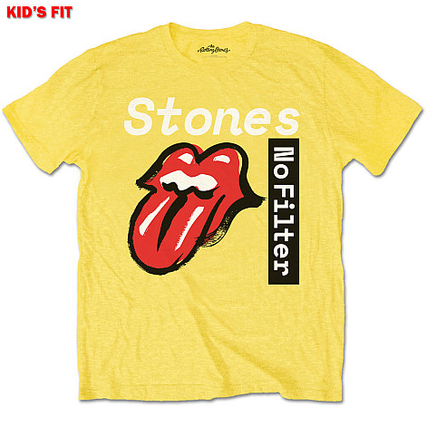 Rolling Stones t-shirt, No Filter Text Yellow, kids