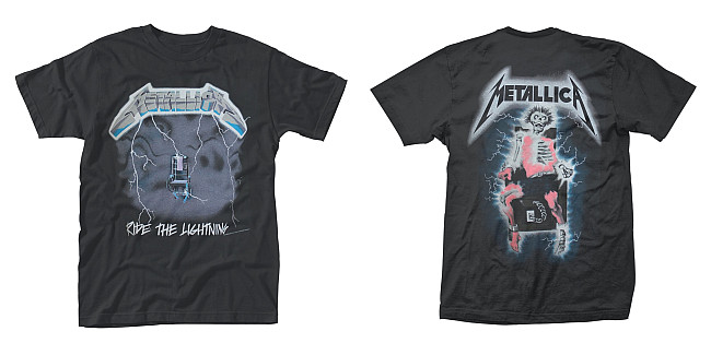 Metallica t-shirt, Ride The Lightning BP Black, men´s