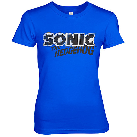 Sonic The Hedgehog t-shirt, Classic Logo Girly Blue, ladies