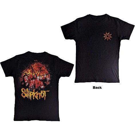 Slipknot t-shirt, The End So Far Flame Logo BP Black, men´s