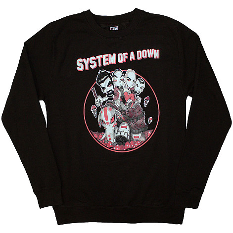 System Of A Down mikina, Sweatshirt Mushroom People Black, men´s