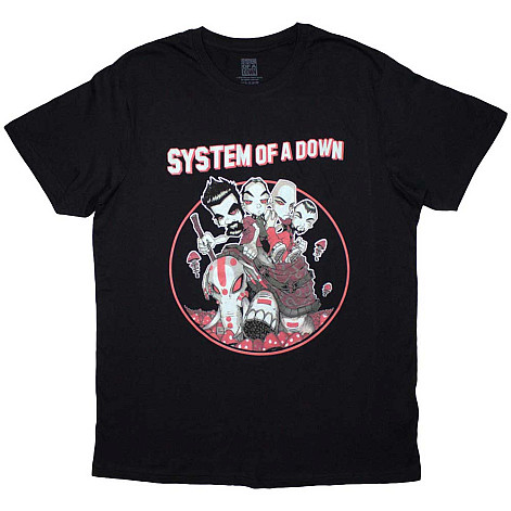 System Of A Down t-shirt, Mushroom People Black, men´s