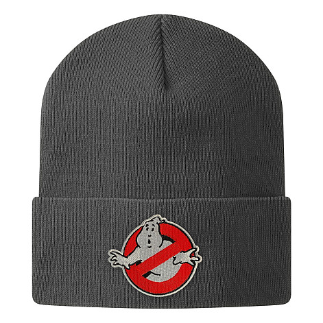 Ghostbusters winter beanie cap, Logo Organic Cotton Onesize Dark Grey