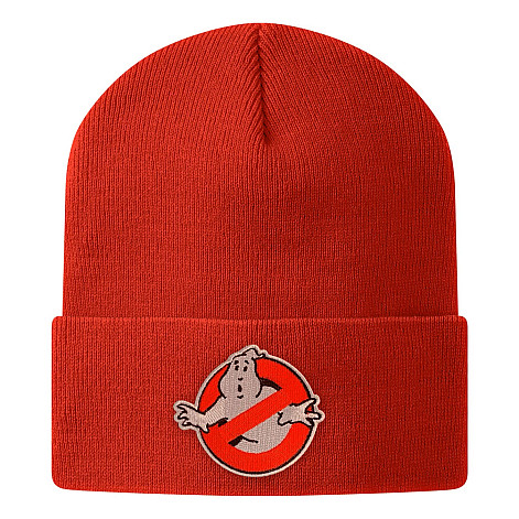 Ghostbusters winter beanie cap, Logo Organic Cotton Onesize Red