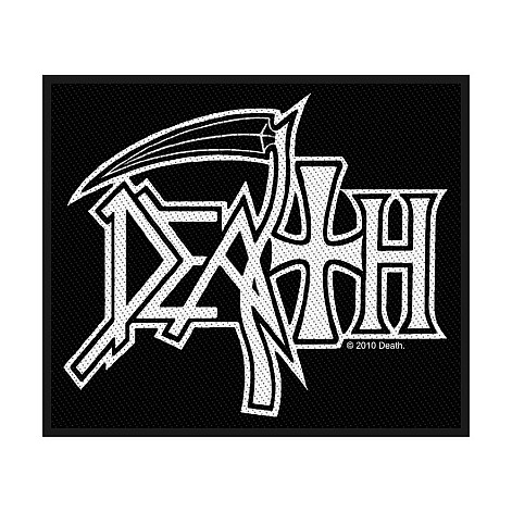 Death tkaná patch PES 100x90 mm, Logo