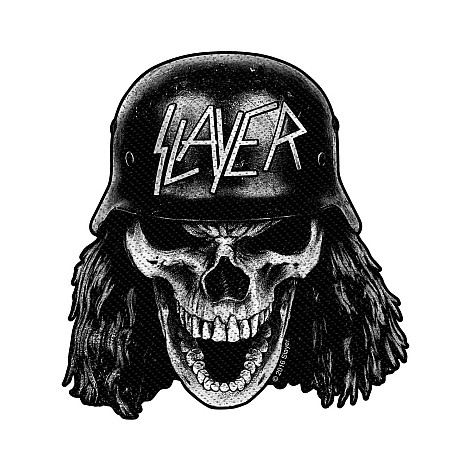 Slayer tkaná patch PES 95x95 mm, Wehrmacht Skull Cut Out