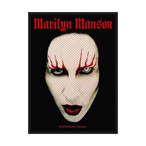 Marilyn Manson tkaná patch PES 100 x 50 mm, Face