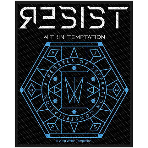 Within Temptation tkaná patch PES 100 x50mm, Resist Hexagon