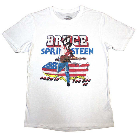 Bruce Springsteen t-shirt, Born in The USA '85 White, men´s