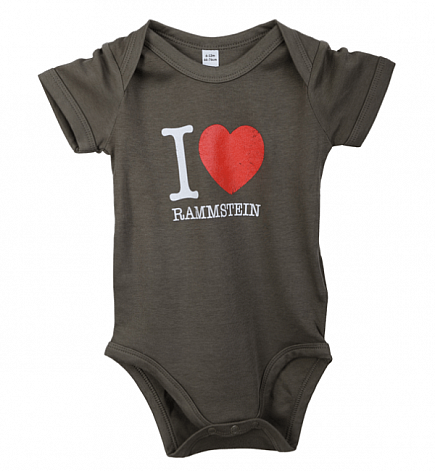 Rammstein baby body, I Love Rammstein Camouflage Green, kids