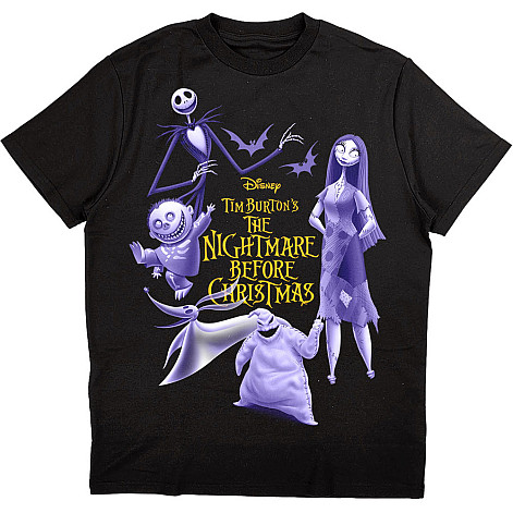 The Nightmare Before Christmas t-shirt, Purple Characters Black, men´s