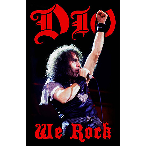 DIO textile banner 70cm x 106cm, We Rock