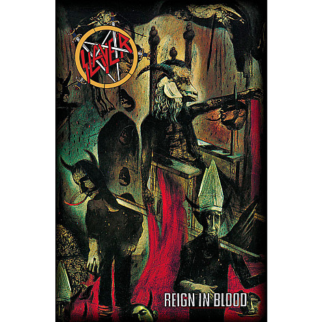 Slayer textile banner 68cm x 106cm, Reign In Blood