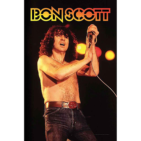 AC/DC textile banner PES 70cm x 106cm, Bon Scott