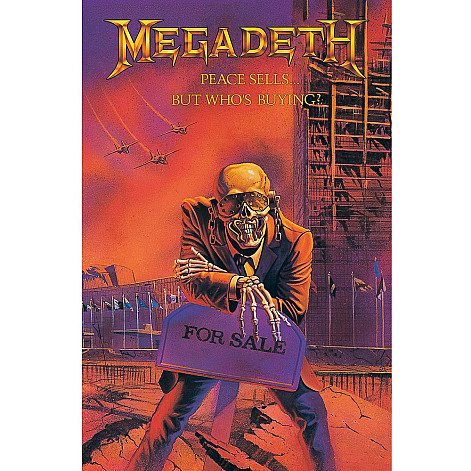 Megadeth textile banner 70cm x 106cm, Peace Sells