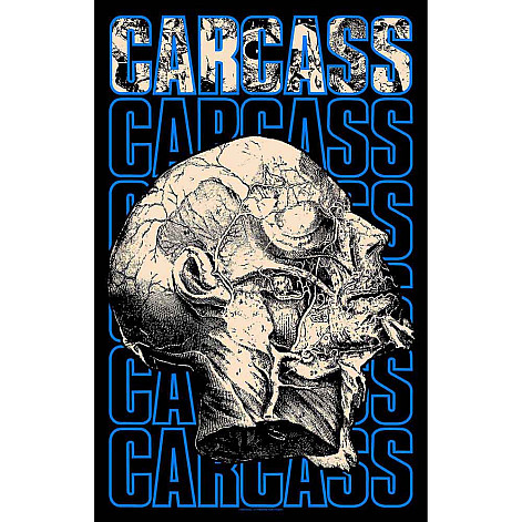 Carcass textile banner PES 70cm x 106cm, Necro Head