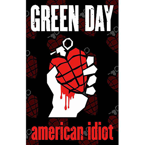 Green Day textile banner 70cm x 106cm, American Idiot