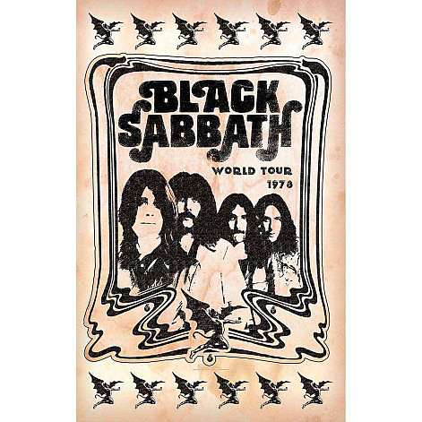 Black Sabbath textile banner 70cm x 106cm, World Tour 1978