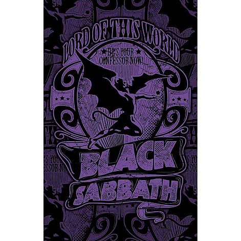 Black Sabbath textile banner 70cm x 106cm, Lord Of This World