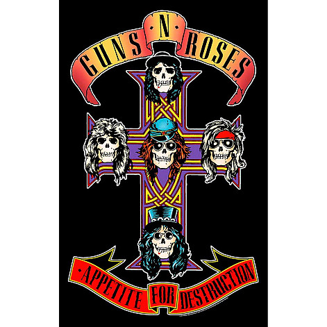 Guns N Roses textile banner PES 70cm x 106cm, Appetite For Destruction