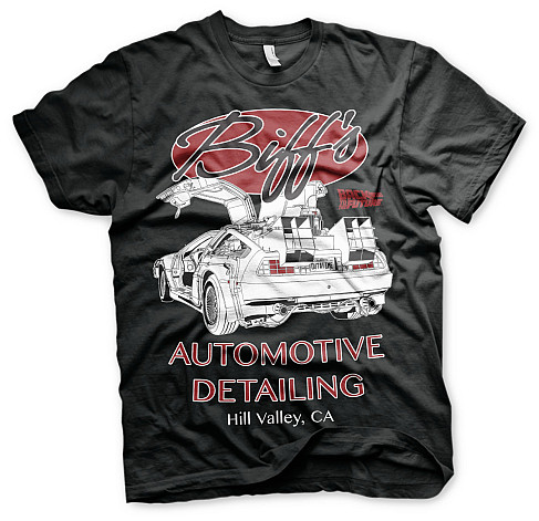 Back to the Future t-shirt, Biff's Automotive Detailing, men´s