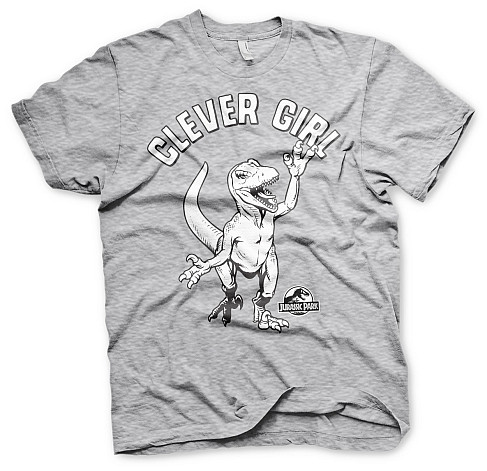 Jurský Park t-shirt, Clever Girl Grey , men´s