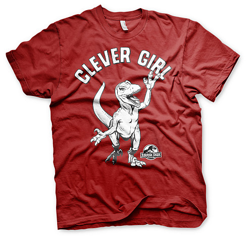 Jurský Park t-shirt, Clever Girl Burgundy , men´s