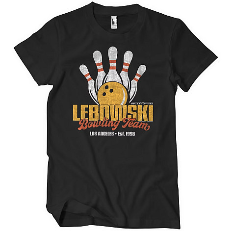 Big Lebowski t-shirt, Lebowski Bowling Team Black, men´s