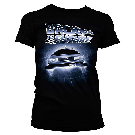 Back to the Future t-shirt, Flying Delorean Girly, ladies