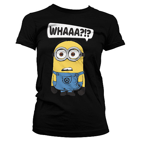 Despicable Me t-shirt, Whaaa?!? Girly Black, ladies