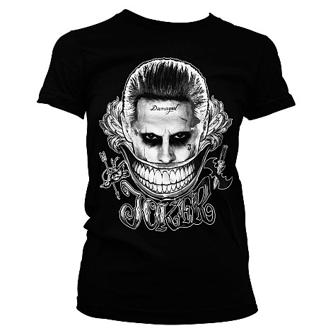 Suicide Squad t-shirt, Damaged Joker, ladies