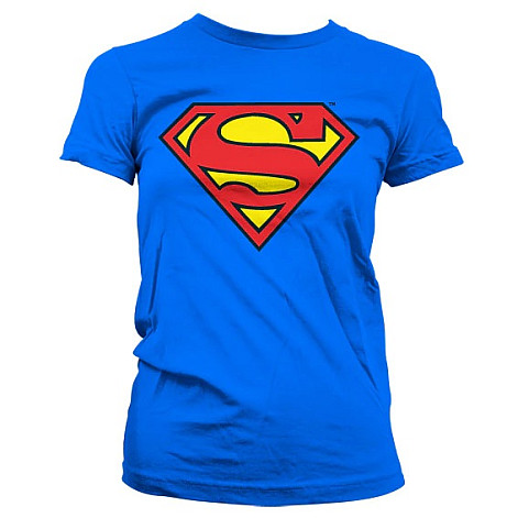 Superman t-shirt, Shield Blue, ladies