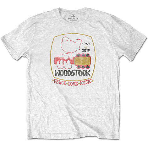 Woodstock t-shirt, Peace Love Music White, men´s