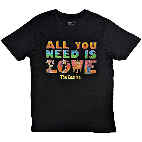The Beatles t-shirt, YS All You Need Is Love Stacked Black, men´s