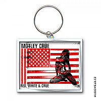 Motley Crue keychain, Red White & Crue Logo