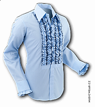 Pete Chenaski shirt, Light Blue with Navy Trim, men´s