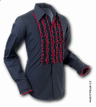 Pete Chenaski shirt, Black with Red Trim, men´s